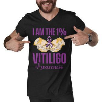 Vitiligo Awareness One Vitiligo Awareness Men V-Neck Tshirt - Seseable
