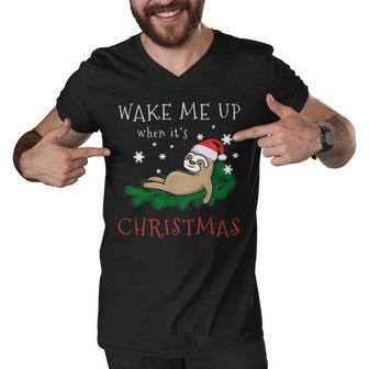 Wake Me Up When Its Christmas 820 Shirt Men V-Neck Tshirt | Favorety DE