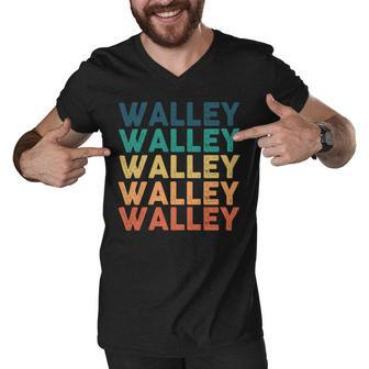 Walley Name Shirt Walley Family Name Men V-Neck Tshirt - Monsterry