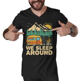 We Sleep Funny Camping Men V-Neck Tshirt | Favorety UK