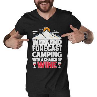 Weekend Forcast Camping Retro Vintage 27 Shirt Men V-Neck Tshirt | Favorety CA