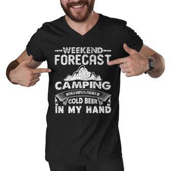 Weekend Forecast Camping 716 Trending Shirt Men V-Neck Tshirt | Favorety DE