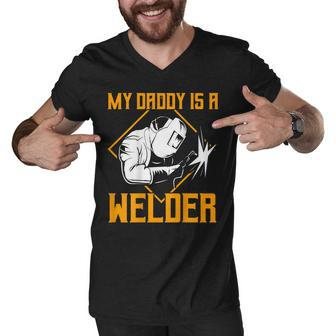 Welder Gifts Welding Design On Back Of Clothing V3 Men V-Neck Tshirt - Seseable