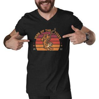 Year Of The Tiger Chinese Zodiac Chinese New Year 2022 Ver2 Men V-Neck Tshirt | Mazezy