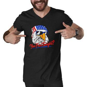 You Free Tonight Bald Eagle American Flag Happy 4Th Of July Men V-Neck Tshirt | Mazezy