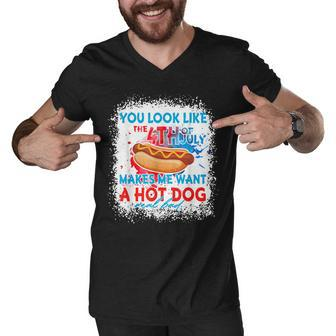 You Look Like The 4Th July Makes Me Want A Hotdog Real Bad Men V-Neck Tshirt - Seseable