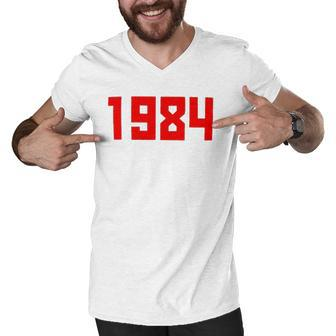 1984 Fashion Year Of Birth 38Th Birthday Men V-Neck Tshirt | Mazezy