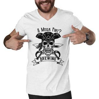 A Mega Pint Brewing Pirate Of The Mega Pint Men V-Neck Tshirt - Monsterry DE
