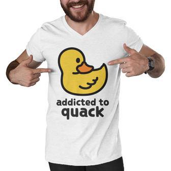 Addicted To Quack Men V-Neck Tshirt | Favorety CA