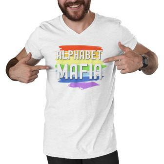 Alphabet Mafia Lgbtq Pride Sounds Gay Im In For Lesbian Men V-Neck Tshirt - Seseable