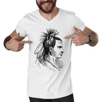 American Native Indian Graphics Men V-Neck Tshirt | Favorety DE