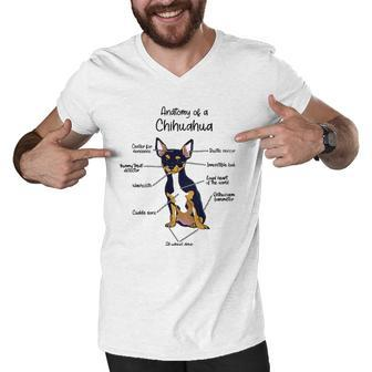 Anatomy Of A Chihuahua Dog Dogs Pet Men V-Neck Tshirt | Mazezy