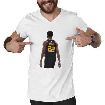 Andrew Wiggins 22 Basketball Andrew Wiggins Best Career Dunks Échancré Men V-Neck Tshirt | Mazezy