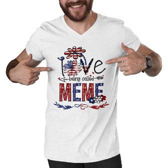 Being Called Meme Sunflower Usa Flag 684 Shirt Men V-Neck Tshirt | Favorety CA