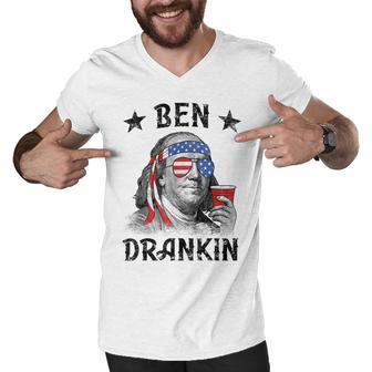 Ben Drankin Funny 4Th Of July V2 Men V-Neck Tshirt - Seseable