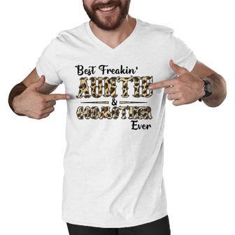 Best Freakin Auntie And God Mother Ever Men V-Neck Tshirt | Favorety UK