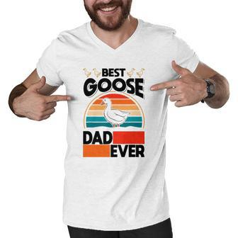 Best Goose Dad Ever Geese Goose Farmer Goose Men V-Neck Tshirt | Mazezy UK