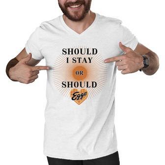 Best Seller Should I Stay Or Should Eggo Merchandise Men V-Neck Tshirt | Favorety