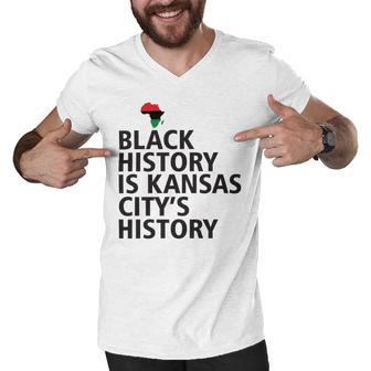 Black History Is Kansas Citys History Men V-Neck Tshirt | Favorety UK