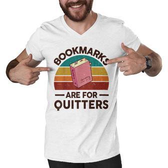 Bookmarks Are For Quitters Men V-Neck Tshirt | Favorety DE