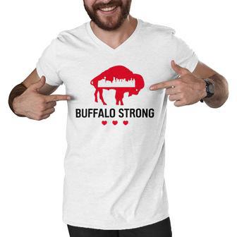 Buffalo Strong Pray For Buffalo Buffalo Strong Men V-Neck Tshirt | Favorety