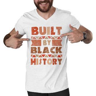 Built By Black History African American Pride Men V-Neck Tshirt | Favorety UK