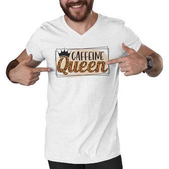 Caffeine Queen Graphic Shirt Design Men V-Neck Tshirt | Favorety UK