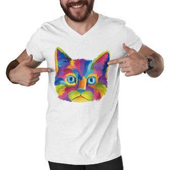 Cat Got Your Soul Men V-Neck Tshirt | Favorety