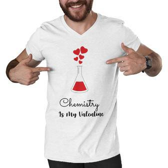 Chemistry Is My Valentine Men V-Neck Tshirt - Monsterry
