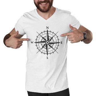 Compass Men V-Neck Tshirt | Favorety