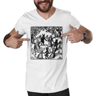 Dance With The Devil Men V-Neck Tshirt | Favorety