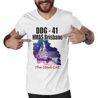 Ddg - 41 Hmas Brisbane Men V-Neck Tshirt | Favorety DE