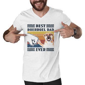 Dog Vintage Best Boerboel Dad Ever Fathers Day Men V-Neck Tshirt | Mazezy