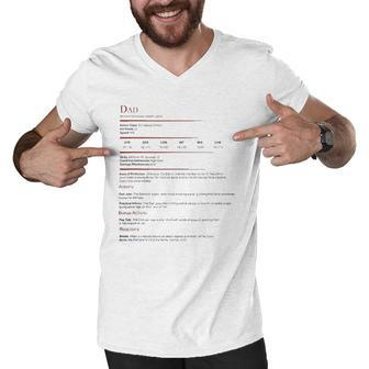 Dungeons And Rpg Dragons Dad Stat Fathers Day Men V-Neck Tshirt | Mazezy