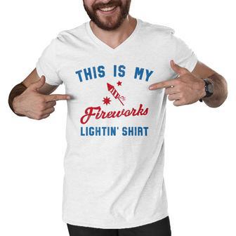 Fourth Of July My Fireworks Vintage 749 Shirt Men V-Neck Tshirt | Favorety AU