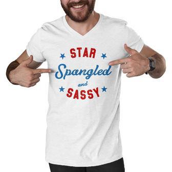 Fourth Of July Star Spangled Sassy Cute 741 Shirt Men V-Neck Tshirt | Favorety CA