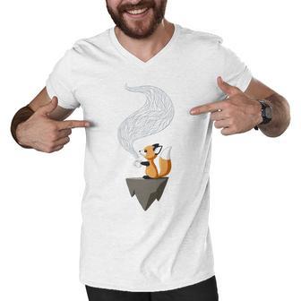 Fox Tea Men V-Neck Tshirt | Favorety AU