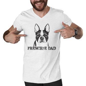 Frenchie Dad French Bulldog Dog Lover Funny Men 605 Trending Shirt Men V-Neck Tshirt | Favorety CA