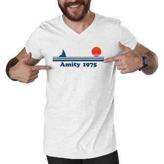 Funny Amity Island Bait And Tackle Retro Fishing Men V-Neck Tshirt