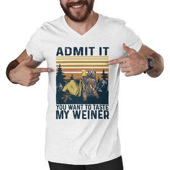 Funny Camping Admit It You Taste My 57 Shirt Men V-Neck Tshirt | Favorety