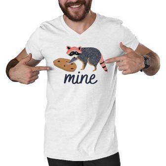 Funny Cookie Raccoon Food Lover Men V-Neck Tshirt | Favorety