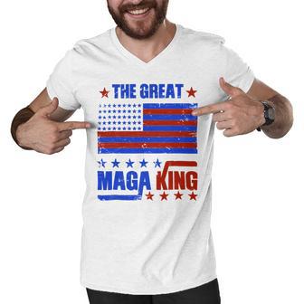 Funny The Return Of The Ultra Maga King Flag Gift Men V-Neck Tshirt | Favorety DE