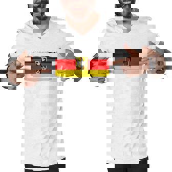 Germany German Flag Eagle Crest German Pride Cool Humor Gift Men V-Neck Tshirt | Mazezy