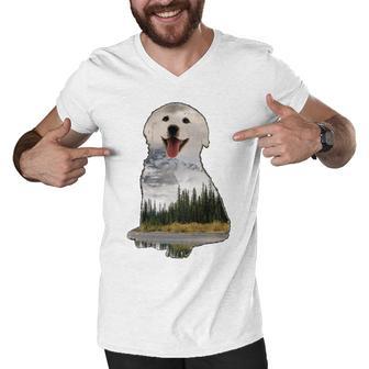 Golden Retriever Cute Puppy Men V-Neck Tshirt | Favorety UK