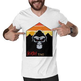 Gorilla Tag Pfp Maker Gorilla Tag Mountain Men V-Neck Tshirt | Favorety CA