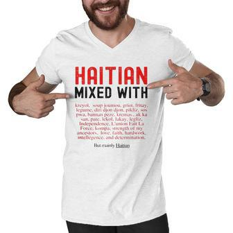 Haitian Mixed With Kreyol Griot But Mainly Haitian Men V-Neck Tshirt | Mazezy