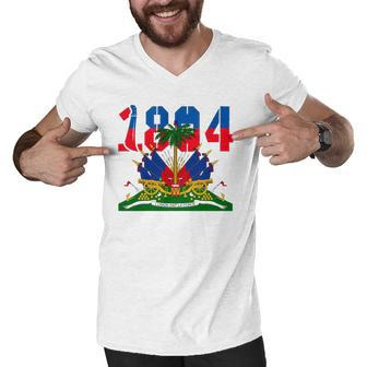 Haitian Revolution 1804 Flag Day Zip Men V-Neck Tshirt | Mazezy