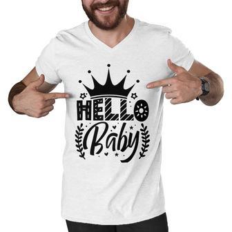 Hello Baby Graphic Design For New Coming Babys Men V-Neck Tshirt | Favorety CA