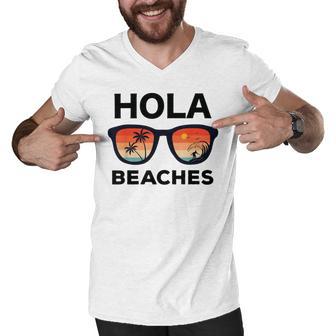 Hola Beaches Funny V2 Men V-Neck Tshirt | Favorety CA