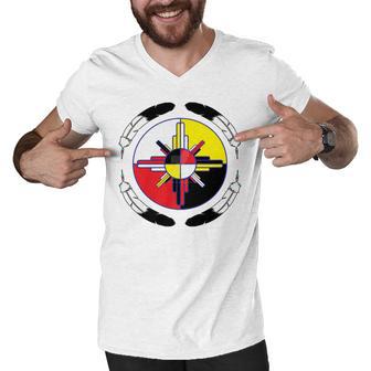 Huchnon Native American Tribe V4 Men V-Neck Tshirt | Favorety DE